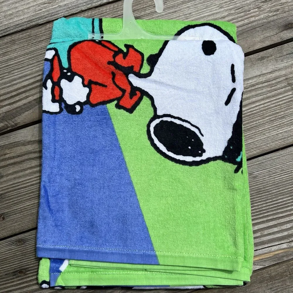Peanuts Franco Snoopy PickleBall Summer Theme Beach Towel New 30”x60”